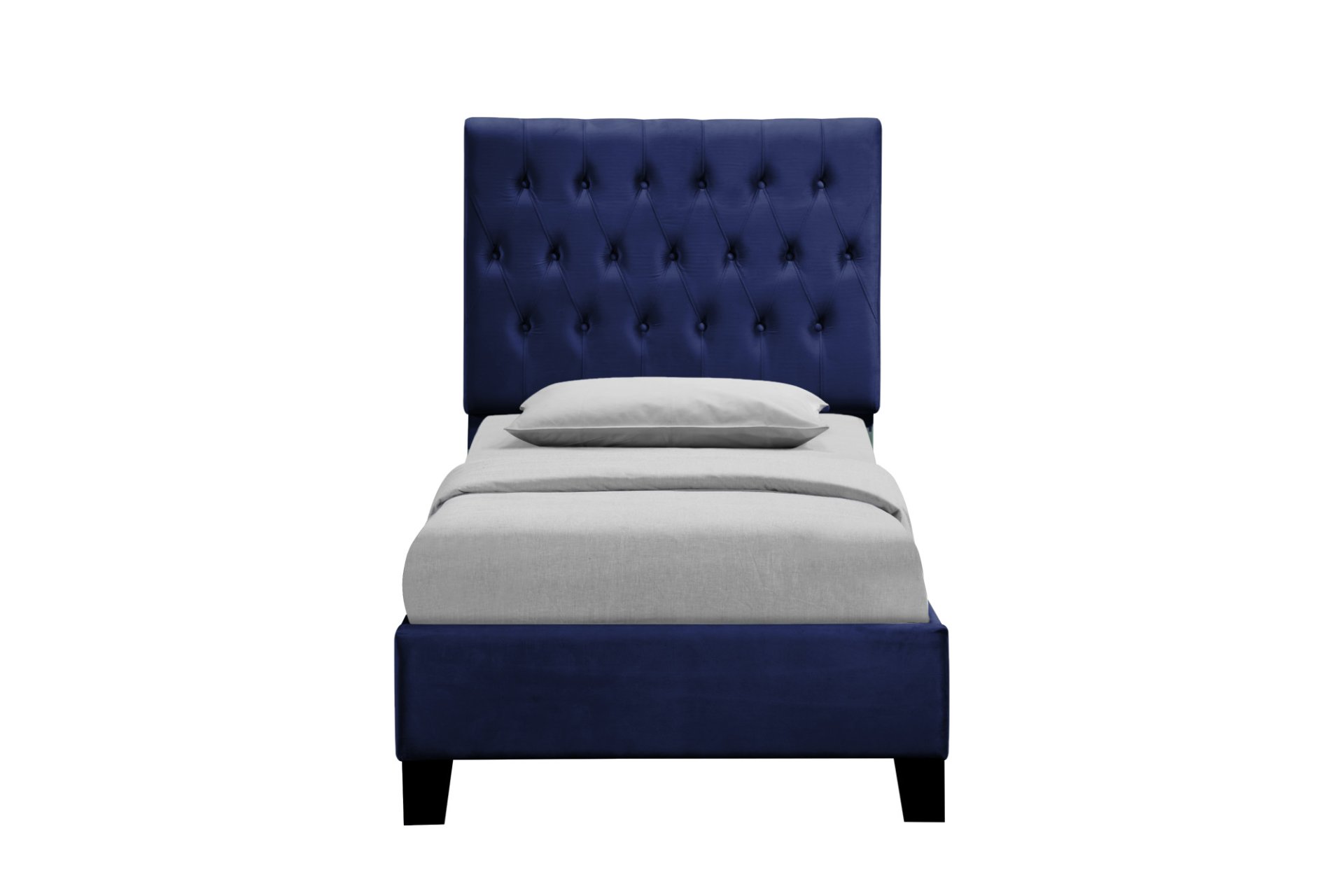 Luma - Twin Upholstered Bed - Blue - Image 2