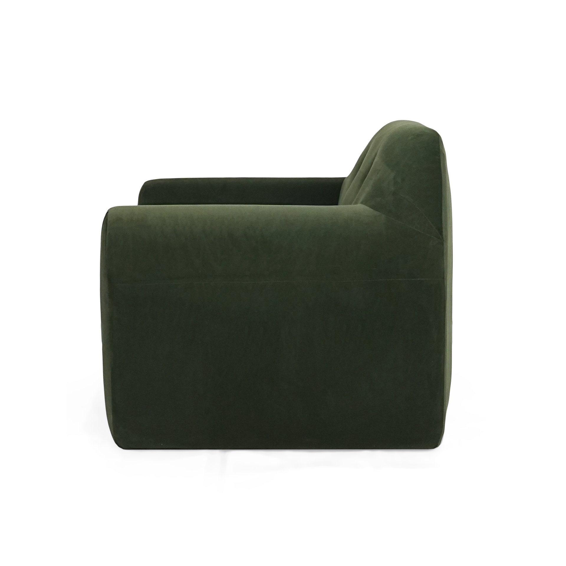 Harmonara - Boucle Upholstered Club Chair With Blind Tufting - Sage - Image 4