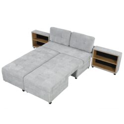Versatile Sofa Bed Modular Sofa Free Combined Sofa With 2 Storage Racks - Gray