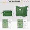 2 Piece Luggage Set With Bags Expanable Spinner Wheels ABS Lightweight Suitcase With Tsa Lock 20" / 24" - Green - Image 11
