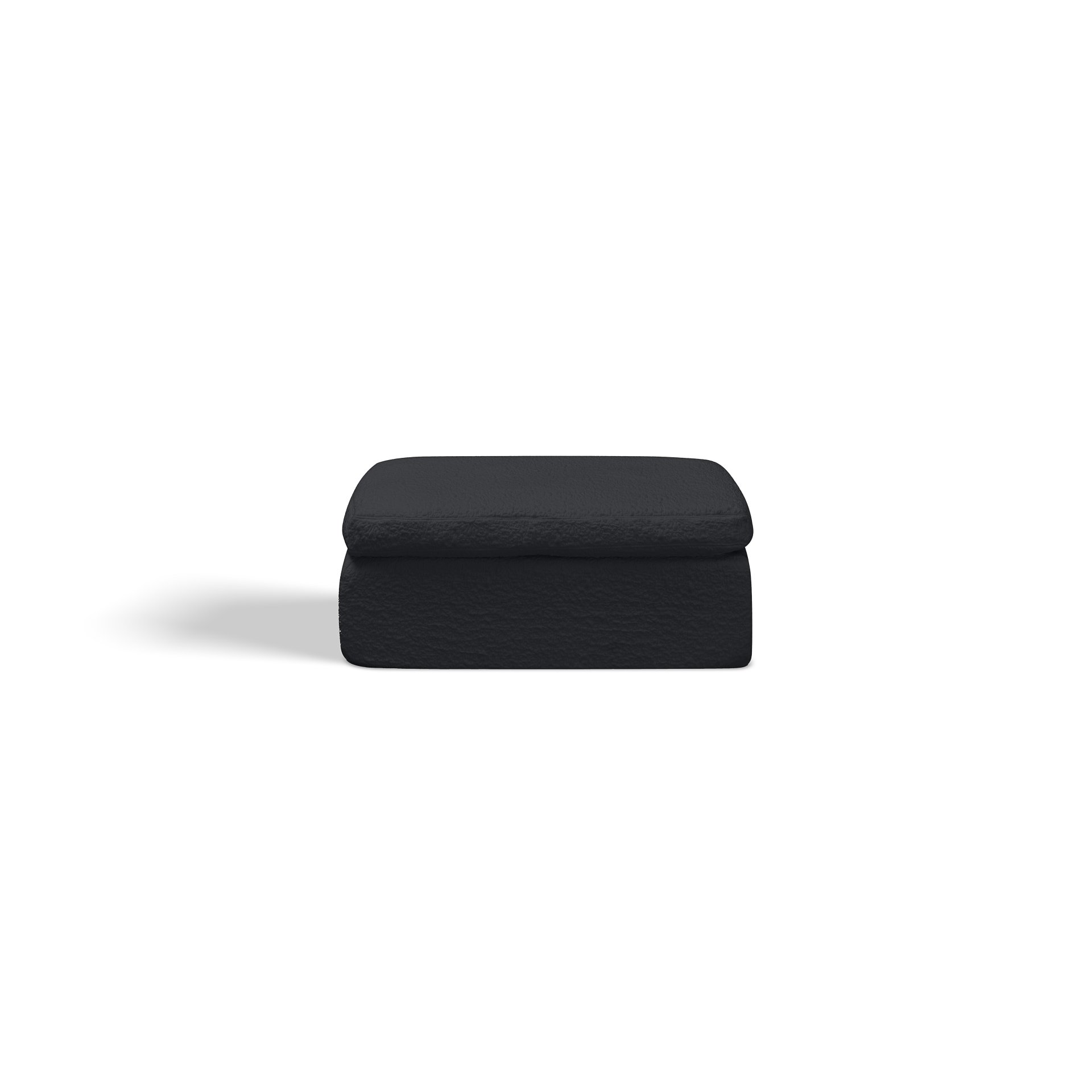 Cloud L Shape Modular Sectional Sofa With Ottoman, 3 Seater Convertible Couch - Black - Image 14
