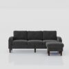 Convertible Combo Sofa, Sofa L Shaped, Sofa With Storage Cabinet Footstool, Living Room Sofa, Living Room 3 Seat Combo Sofa - Dark Gray - Image 8