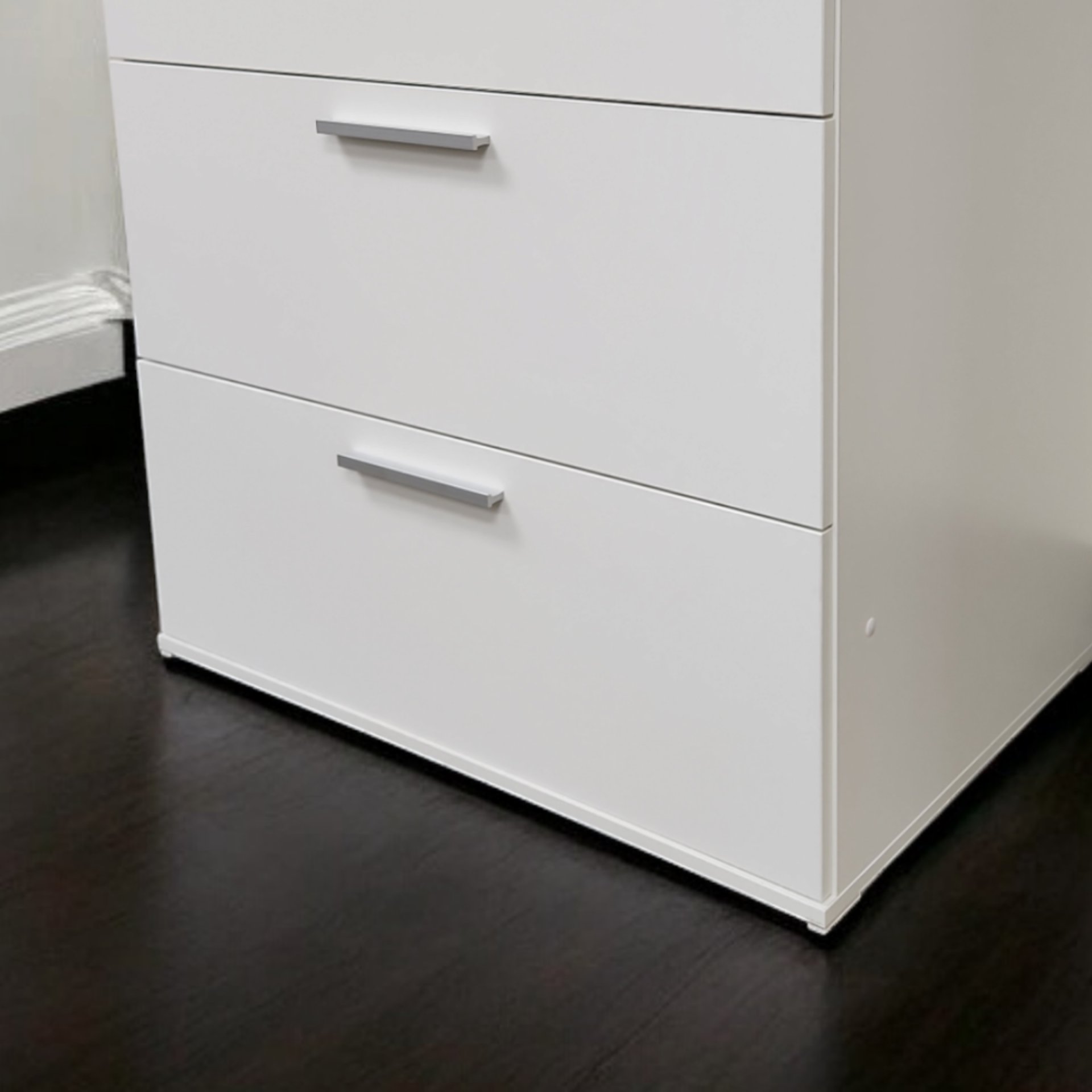 Morgan - 3 Drawer Modular Jumbo Chest In Wood Transformable Storage Solution - White - Image 7