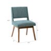 Dining Chair With Upholstered Seat And Back (Set of 2) - Blue - Image 3