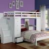 Freya - Twin Loft Bed With Storage (Not Including The Bottom Twin Bed) - White - Image 3