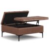 Laura - Lift Top Storage Ottoman - Brown - Image 3