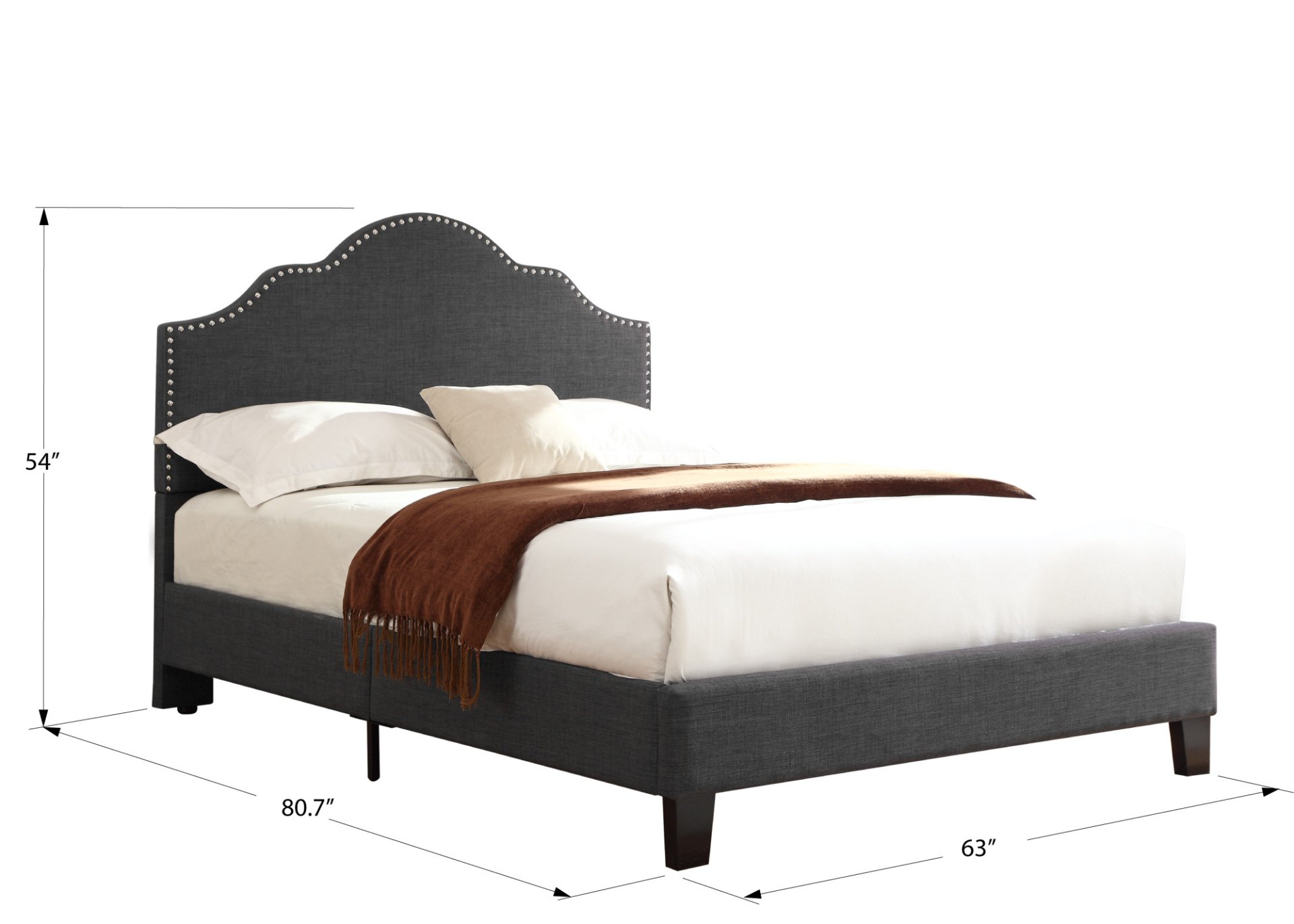Kopa - Queen Upholstered Bed - Gray - Image 3