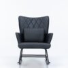 Rocking Chair, Glider Chair, Rocking Accent Chair With Lumbar Pillow And Ottoman For Living Room - Black - Image 18