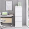 Steel Vertical File Cabinet With Lock, 4 Drawer, Metal Storage For A4 / Legal / Letter Size - White - Image 2