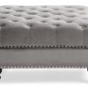Elegant Seating Ottoman - Dark Gray - Image 3