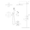 Dual Shower Head System With 12" Square Rainfall Shower And Rough In Valve - Chrome - Image 3