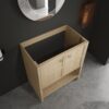 Modern 30'' Freestanding Bathroom Vanity With 2 Soft Closing Doors, (Excluding Sink) - Oak - Image 7