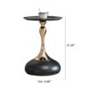 Modern Round Side Table For Small Spaces With Carbon Steel Construction - Black - Image 3