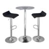 Spyra Ale - 3 Piece Contemporary Adjustable Bar With Light Up Set - Chrome / Clear / Black - Image 2