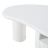Cloud - Coffee Table, Irregular Shape Coffee Table With 1 Dreawer And Shelf For Living Room - White - Image 15