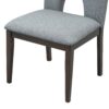 Topmax - 5 Piece Modern Extendable Round Dining Table Set With Removable Leaf For Small Places - Espresso / Gray - Image 16
