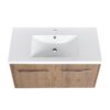 Floating Bathroom Vanity With 36" Cabinet And Resin Sink Soft Close Doors Plywood Construction - Imitative Oak - Image 7