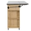 Outdoor Kitchen Island Fir Wood Kitchen Island With Stainless Steel Top, Ample Storage Space, Towel And Spice Racks And A Bottle Opener For Outdoor - Natural - Image 20
