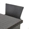 Outdoor Square Rattan Wicker Dining Table - Brown - Image 10