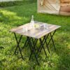TV Trays For Eating (Set of 4) With Stand, Folding TV / Snack Tray Table Set, Folding TV Dinner Tables For Small Space - Rustic Brown - Image 4