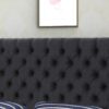 Annecy - Contemporary Upholstered Full / Queen Fabric Headboard - Charcoal Gray - Image 6