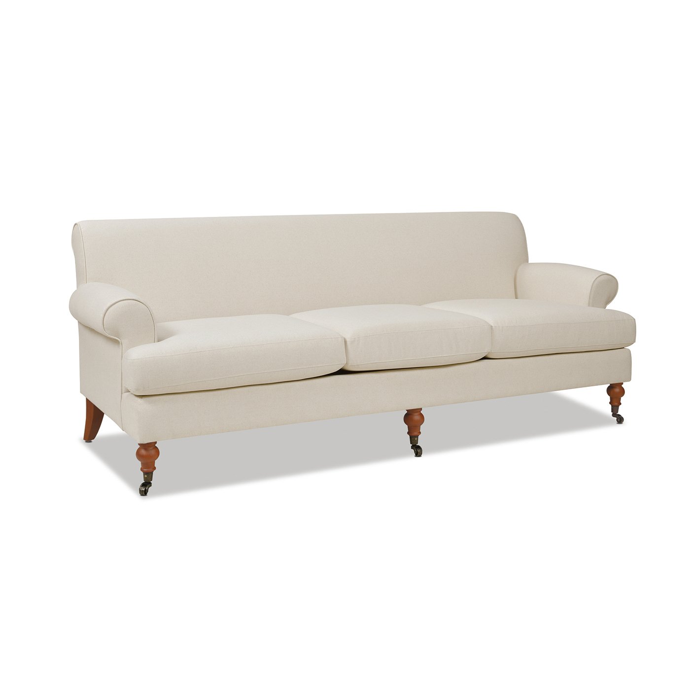 Alana Lawson - Three Cushion Tightback Sofa - Light Beige - Image 9