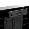 Sleek And Modern Shoe Cabinet With Adjustable Shelves, Space Saving Design Side Board For Various Sizes Of Items - Black - Image 11