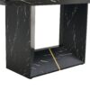 Modern Dining Table With Marbled Design For Luxurious Elegance - Black - Image 16
