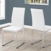 Dining Chair Side, Upholstered For Dining Room, Contemporary & Modern (Set of 2) - White - Image 5