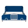 Full Size Car-Shaped Platform Bed & Wheels - Blue - Image 3