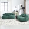 High Back Bean Bag Sofa Lounger For Adults And Kids, Indoor & Outdoor, Durable - Emerald - Image 15