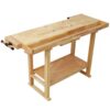 55" Wood Workbench For Garage Workshop And Home - Natural - Image 9