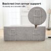 Convertible Loveseat Sofa With Memory Foam & Steel Frame - Light Gray - Image 8