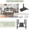 Elegant 6 Piece Counter Height Dining Table Set With Shelf, 4 Chairs And Bench - Gray - Image 7