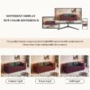 Convertible Couch Bed With 2 Pillows, 3 Seat Folding Floor Couch & King Size Bed Mattress, Diy Combination - Burgundy - Image 9