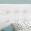 Twin Size, Bed Headboard Only, Upholstered, Transitional - White - Image 4
