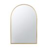 Arched Accent Mirror With Metal Frame For Bathroom, Bedroom, Entryway Wall - Gold - Image 2