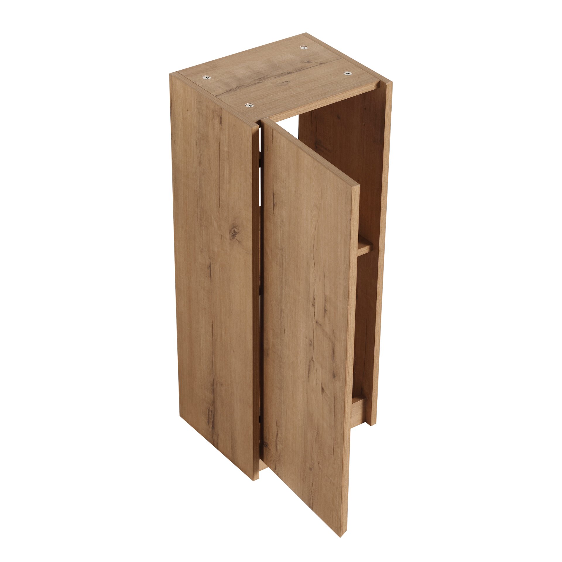 Modern Wall Mounted Bathroom Vanity With Resin Sink And Side Cabinet, Soft Close Drawer, Imitative - Imitative Oak - Image 17