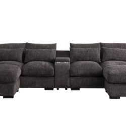 Nyeisha - Piece Upholstered Sofa & Chaise - Coffee