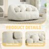 High Back Bean Bag Sofa Couch For Adults And Kids, Comfortable Lounger, Indoor & Outdoor Use - White - Image 5