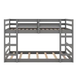 Full Over Full Classic Bunk Bed & Ladder - Gray