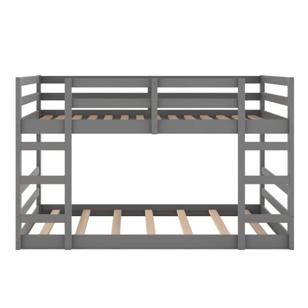 Full Over Full Classic Bunk Bed & Ladder - Gray