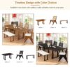 Modern 6 Piece Extendable Dining Table Set With 4 Wicker Back Upholstered Dining Chairs And Long Bench, 2 Removable Leaf - Espresso - Image 5