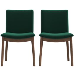 Laura - Mid-Century Modern Solid Wood Dining Chair (Set of 2) - Green