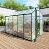 Newly Marketed Gain Height Windproof Aluminum Greenhouse 6 X 10 Ft Polycarbonate Greenhouse Raised Base And Anchor Aluminum Heavy Duty Walk - In Greenhouses For Outdoor Backyard In All Season - Green - Image 8