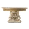 Cake Stand, Cake Plate With Magnesium Base - Cream / Brown - Image 3