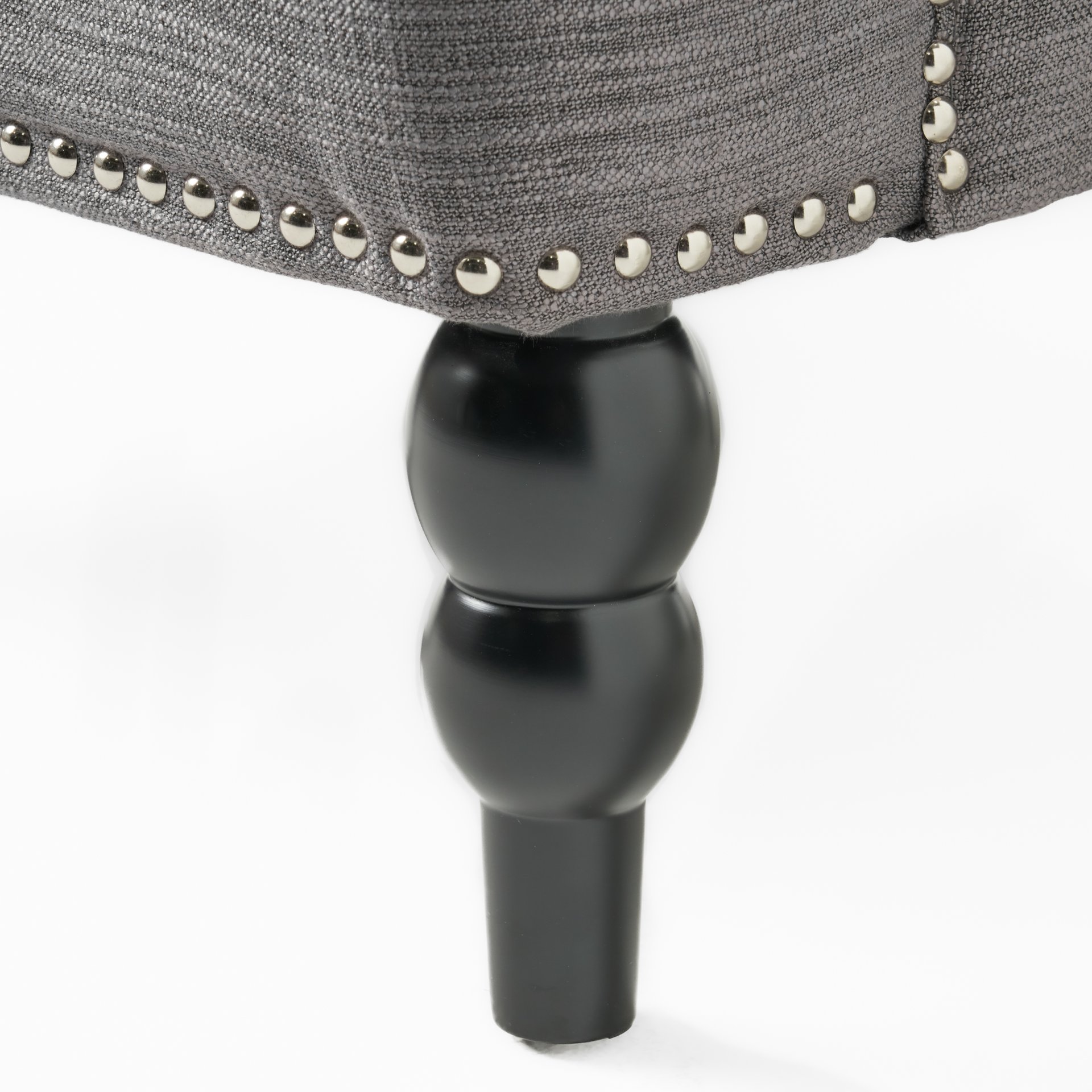 Harrison - Tufted Club Chair With Button Tufting And Nailhead Trim - Charcoal - Image 11