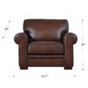 Brookfield-Top Grain Leather Chair - Caramel - Image 5