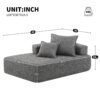 Special Shaped Frame For Oversized Modular U Shaped Sectional Floor Couch, Convertible Compressed Couch Spacious Foam Filled Sofa - Gray - Image 11