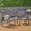 Aresha - Metal Outdoor Dining Armchair (Set of 2) - Gray - Image 5